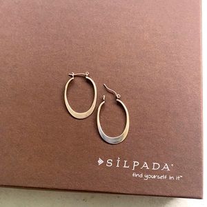 Silpada silver hoop earrings